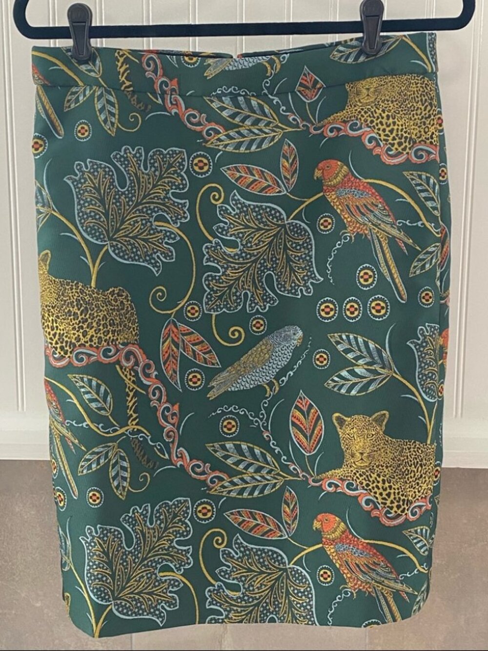 J. Crew No. 2 Pencil Skirt in Ornate Jungle Print Sz 8 - Picture 4 of 6